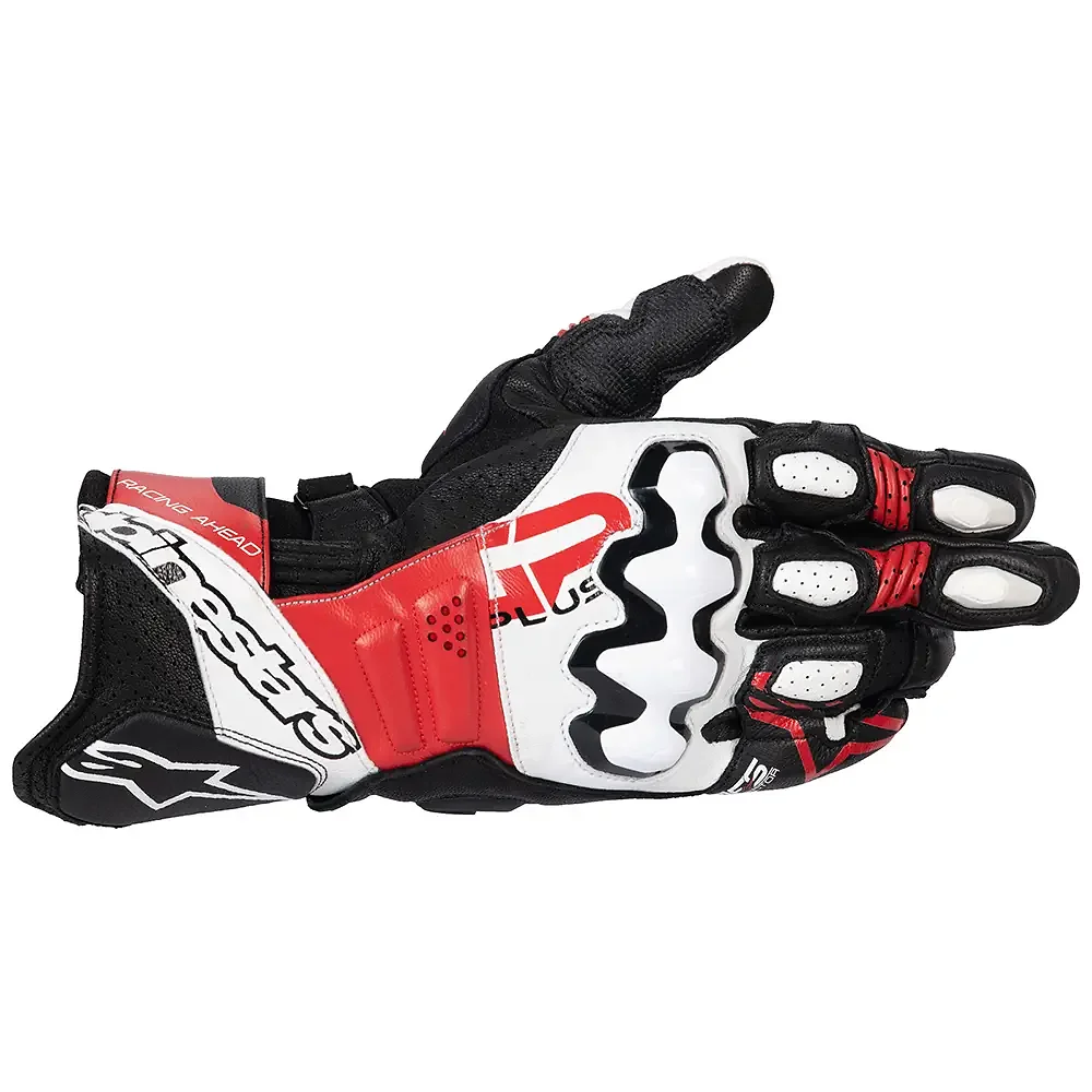 Toma estructural y acabado gráfico Negro/Blanco/Rojo Brillante, 2XL del modelo Guantes GP PLUS R V3 - Moto Garage Miami