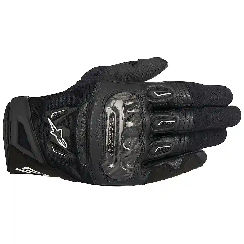 Detalle de pintura y diseño en tonalidad Negro, 3XL del Guantes SMX-2 AIR CARBON V2 - Moto Garage Miami