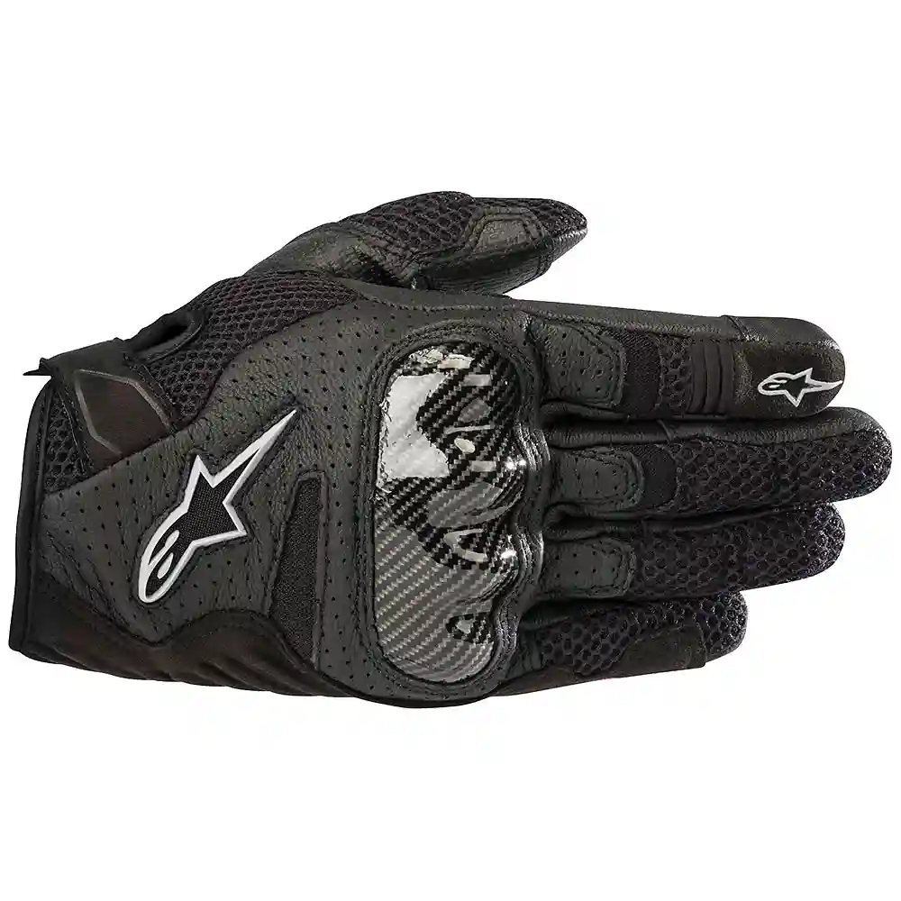 Toma estructural y acabado gráfico Negro, L del modelo Guantes Stella SMX-1 AIR V2 - Moto Garage Miami