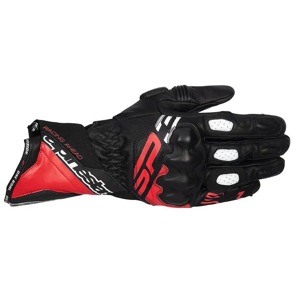 Acabado de fábrica en color Negro/Rojo Brillante/Blanco, 3XL para el Guantes SP-3 - Moto Garage Miami