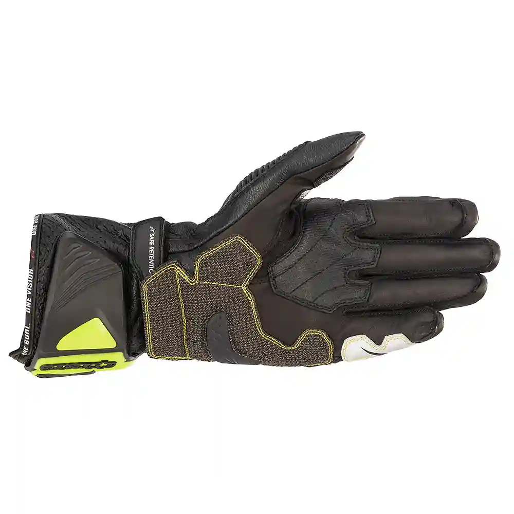 Primer plano de la construcción y material del Guantes Alpinestars GP TECH V2 S - Moto Garage Miami