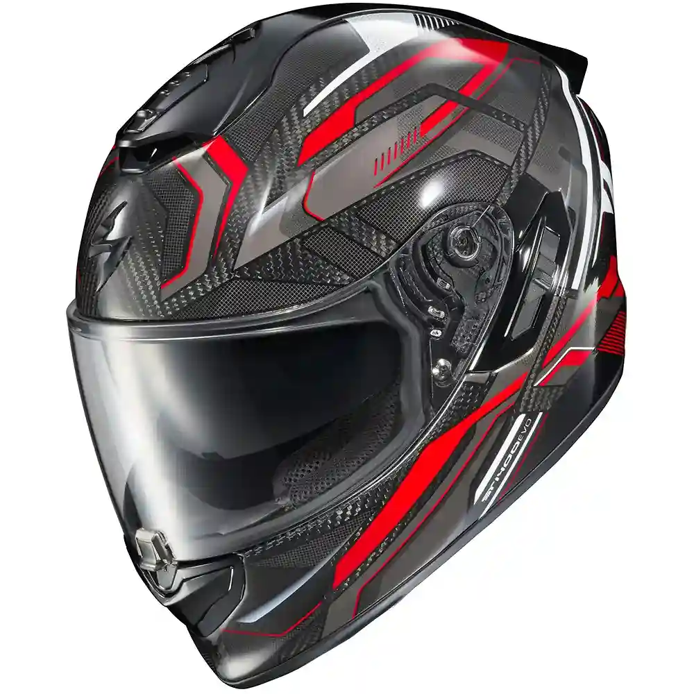 Acabado de fábrica en color Rojo Brillante, 2XL para el EXO-ST1400 EVO CARBONO HEX Casco EXO - Moto Garage Miami