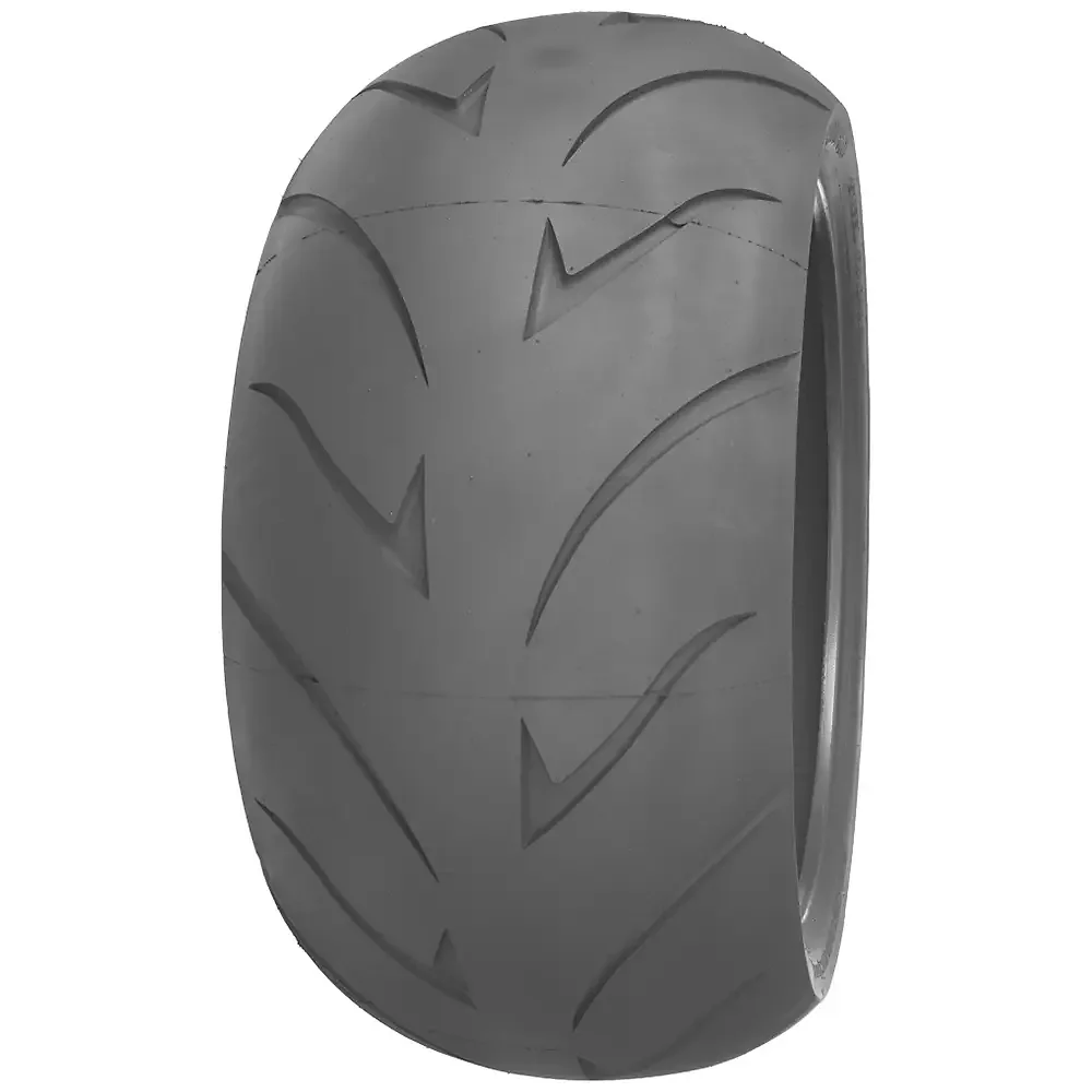 Vista frontal y diseño de calota del Shinko 300/35VR18 87V - Moto Garage Miami