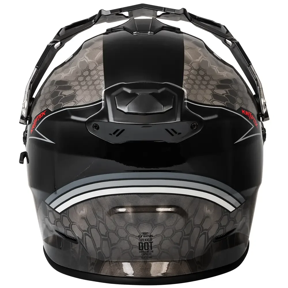 Primer plano de la construcción y material del TREKKER KRYPTEK CONCEAL Casco Fly Racing - Moto Garage Miami