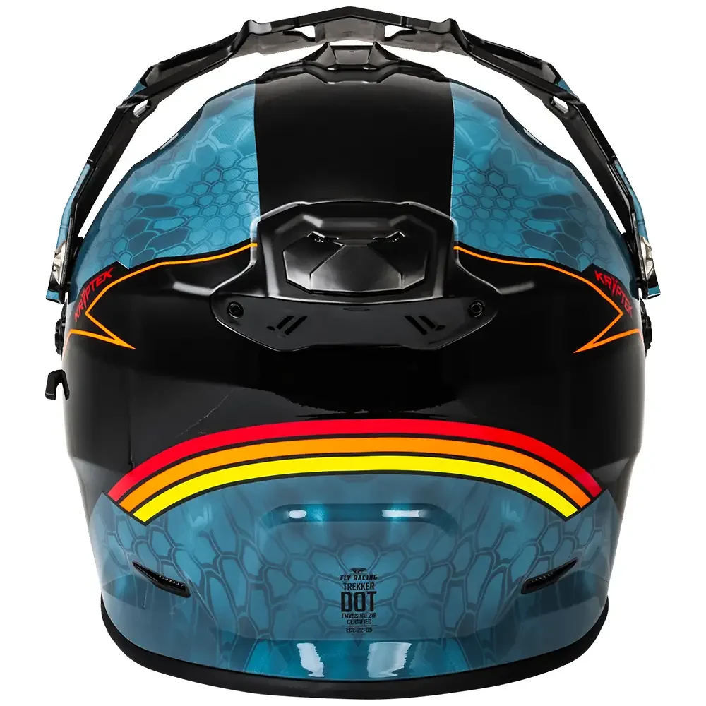 Primer plano de la construcción y material del TREKKER KRYPTEK CONCEAL Casco Fly Racing - Moto Garage Miami