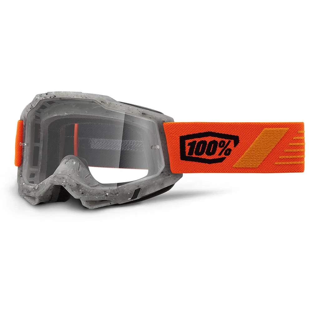 Detalle de pintura y diseño en tonalidad Claro, Schrute del Goggles 100% ACCURI 2 - Moto Garage Miami