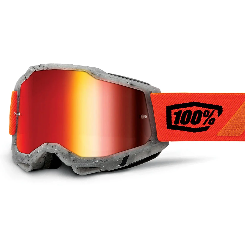 Acabado de fábrica en color Espejo Rojo, Schrute para el Goggles 100% ACCURI 2 - Moto Garage Miami