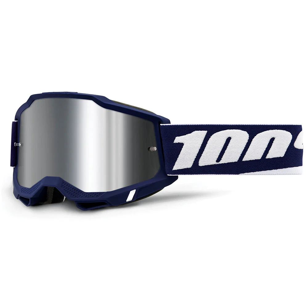 Toma estructural y acabado gráfico Espejo Plata Flash, Mifflin del modelo Goggles 100% ACCURI 2 - Moto Garage Miami