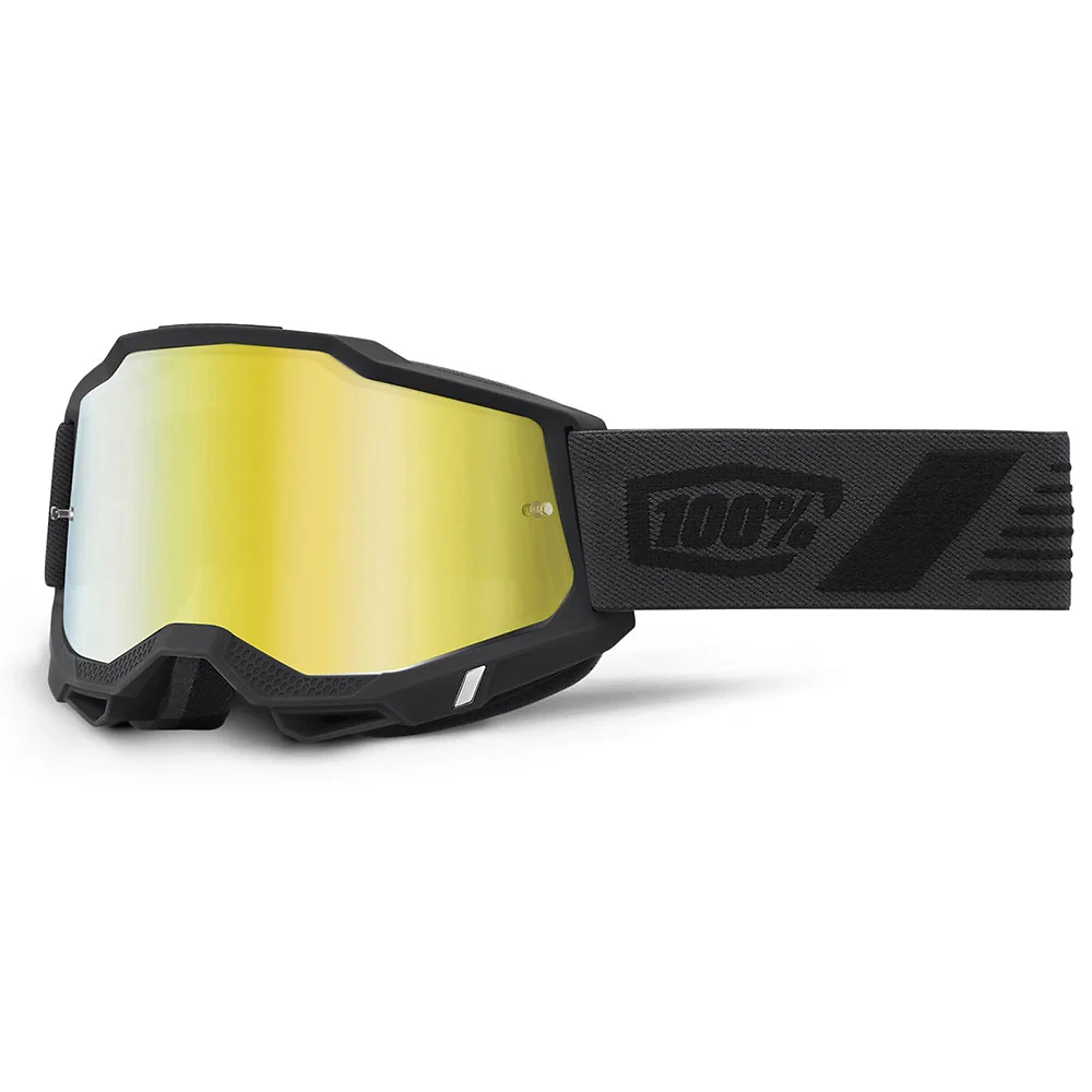 Toma estructural y acabado gráfico Espejo Amarillo, Scranton del modelo Goggles 100% ACCURI 2 - Moto Garage Miami