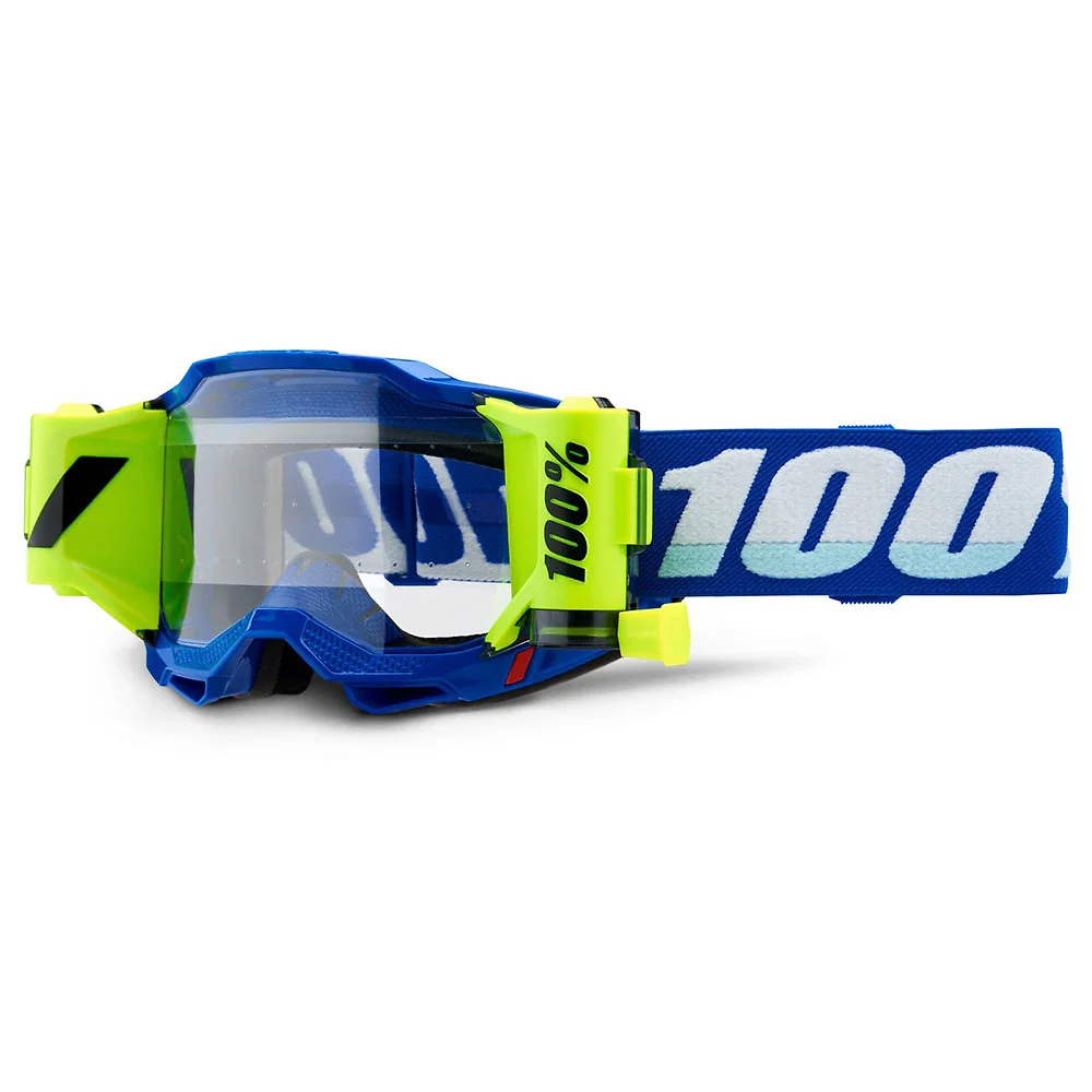 Toma estructural y acabado gráfico Claro, Azul del modelo Goggles 100% ACCURI 2 FORECAST - Moto Garage Miami