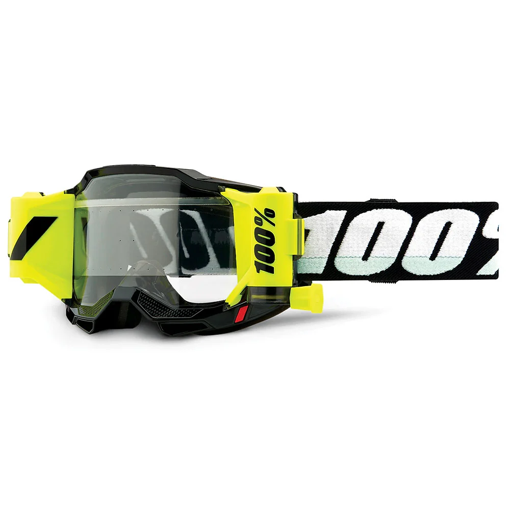Detalle de pintura y diseño en tonalidad Claro, Negro del Goggles 100% ACCURI 2 FORECAST - Moto Garage Miami