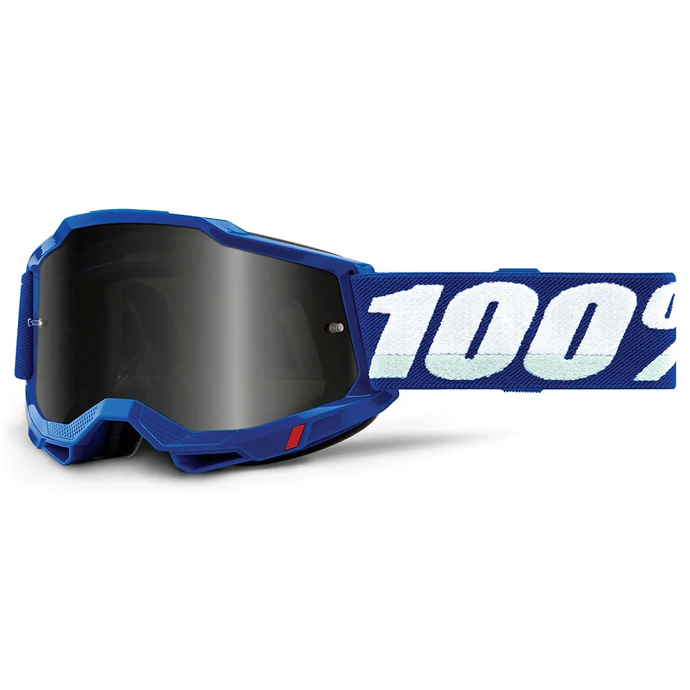 Toma estructural y acabado gráfico Ahumado, Azul del modelo Goggles 100% ACCURI 2 SAND - Moto Garage Miami