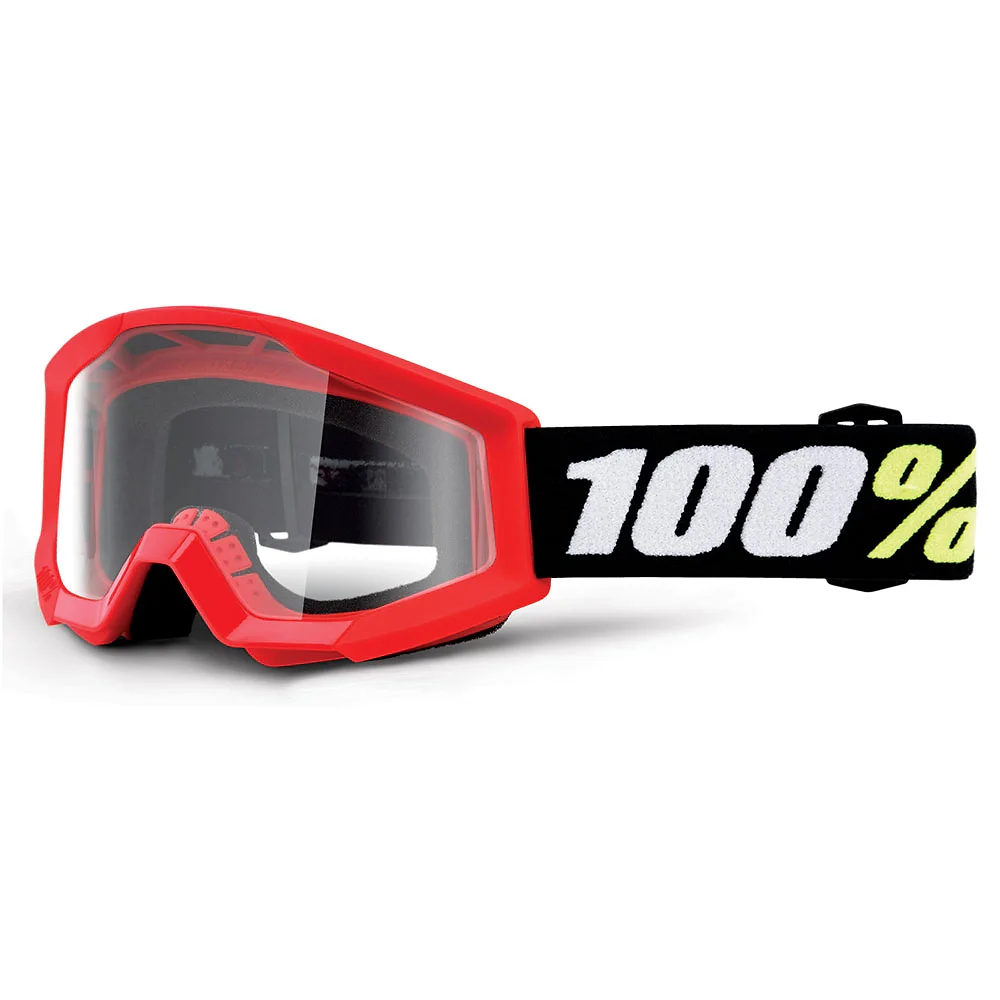 Acabado de fábrica en color Claro, Rojo Mini para el Goggles 100% STRATA 2 JUNIOR (Juvenil) - Moto Garage Miami