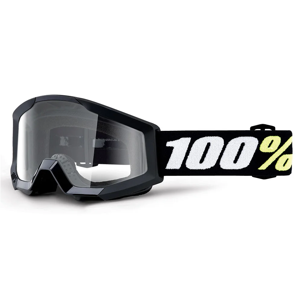 Acabado de fábrica en color Claro, Negro Mini para el Goggles 100% STRATA 2 JUNIOR (Juvenil) - Moto Garage Miami