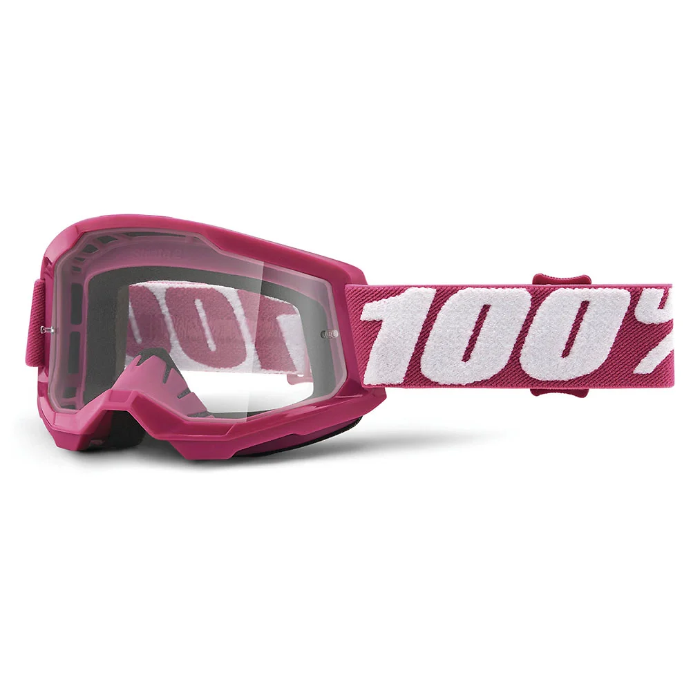 Detalle de pintura y diseño en tonalidad Claro, Fletcher del Goggles 100% STRATA 2 JUNIOR (Juvenil) - Moto Garage Miami