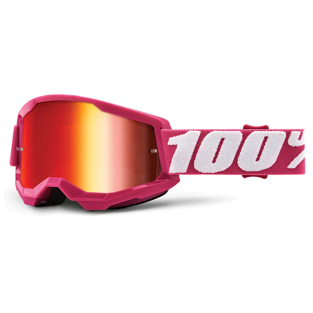 Acabado de fábrica en color Espejo Rojo, Fletcher para el Goggles 100% STRATA 2 JUNIOR (Juvenil) - Moto Garage Miami
