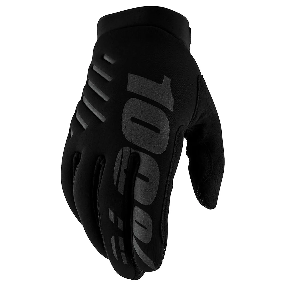 Toma estructural y acabado gráfico Negro, XL del modelo Guantes 100% BRISKER Juvenil (Clima Frio) - Moto Garage Miami