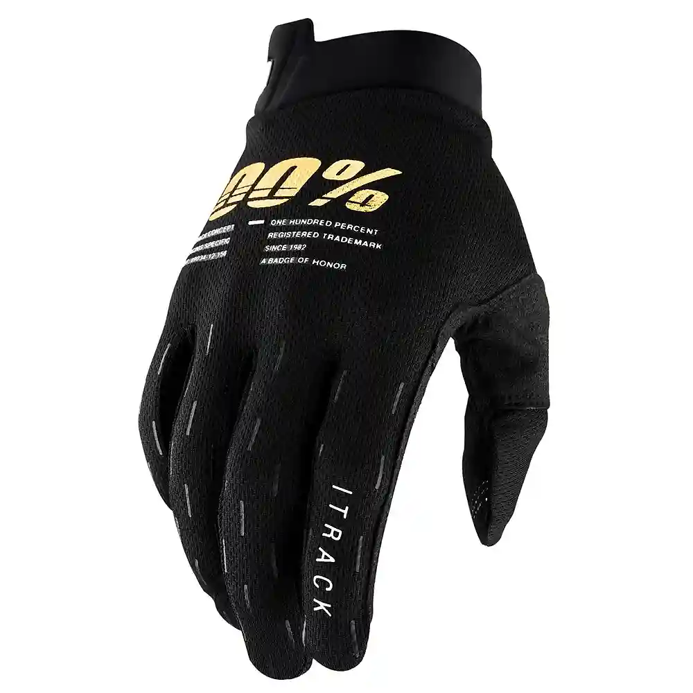 Acabado de fábrica en color 2XL, Negro para el Guantes 100% ITRACK - Moto Garage Miami
