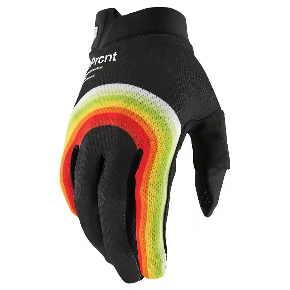Toma estructural y acabado gráfico Negro, XL del modelo Guantes 100% ITRACK REWIND - Moto Garage Miami