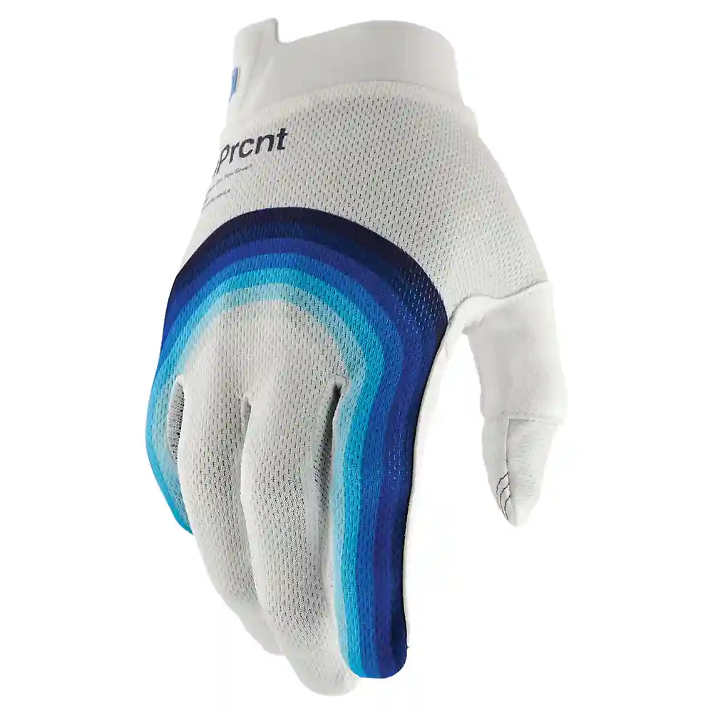 Detalle de pintura y diseño en tonalidad Blanco, XL del Guantes 100% ITRACK REWIND - Moto Garage Miami