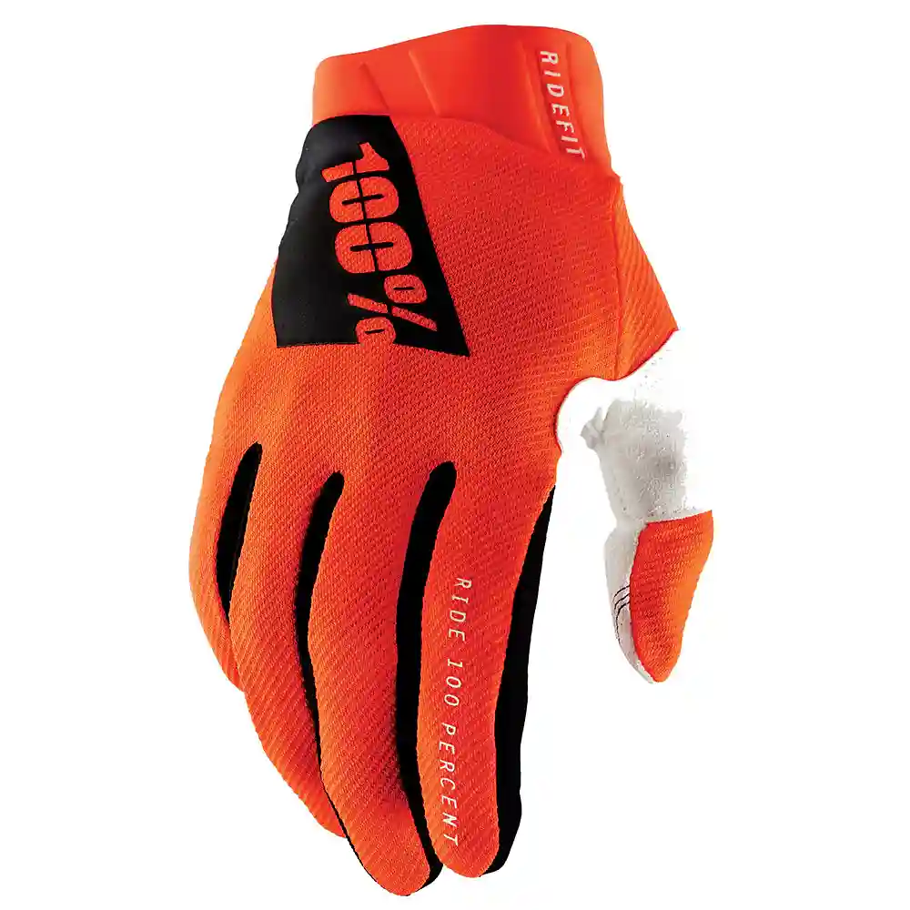Acabado de fábrica en color Naranja Fluor, 2XL para el Guantes 100% RIDEFIT - Moto Garage Miami