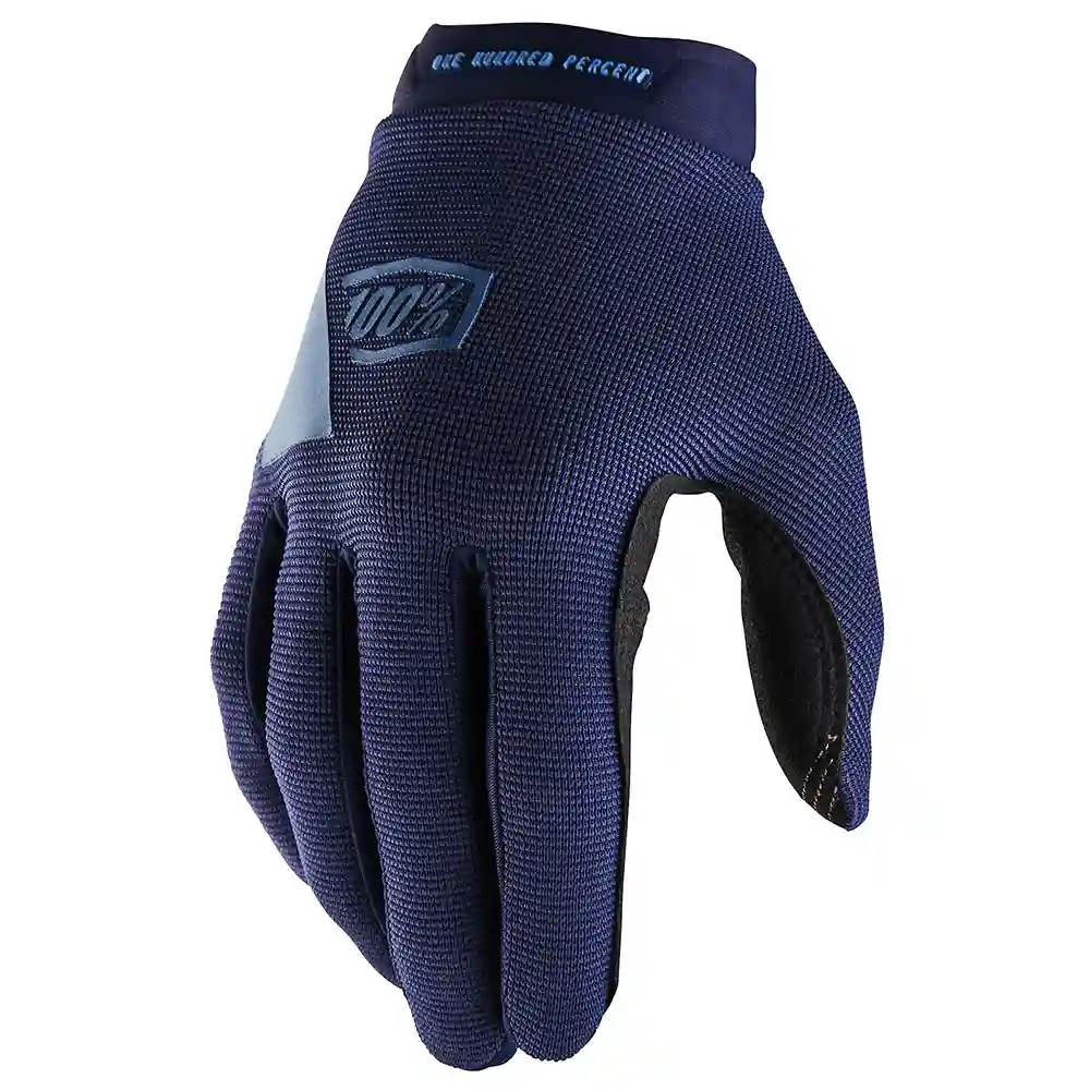 Toma estructural y acabado gráfico Azul Marino/Azul Pizarra, XL del modelo Guantes 100% RIDECAMP Mujer - Moto Garage Miami
