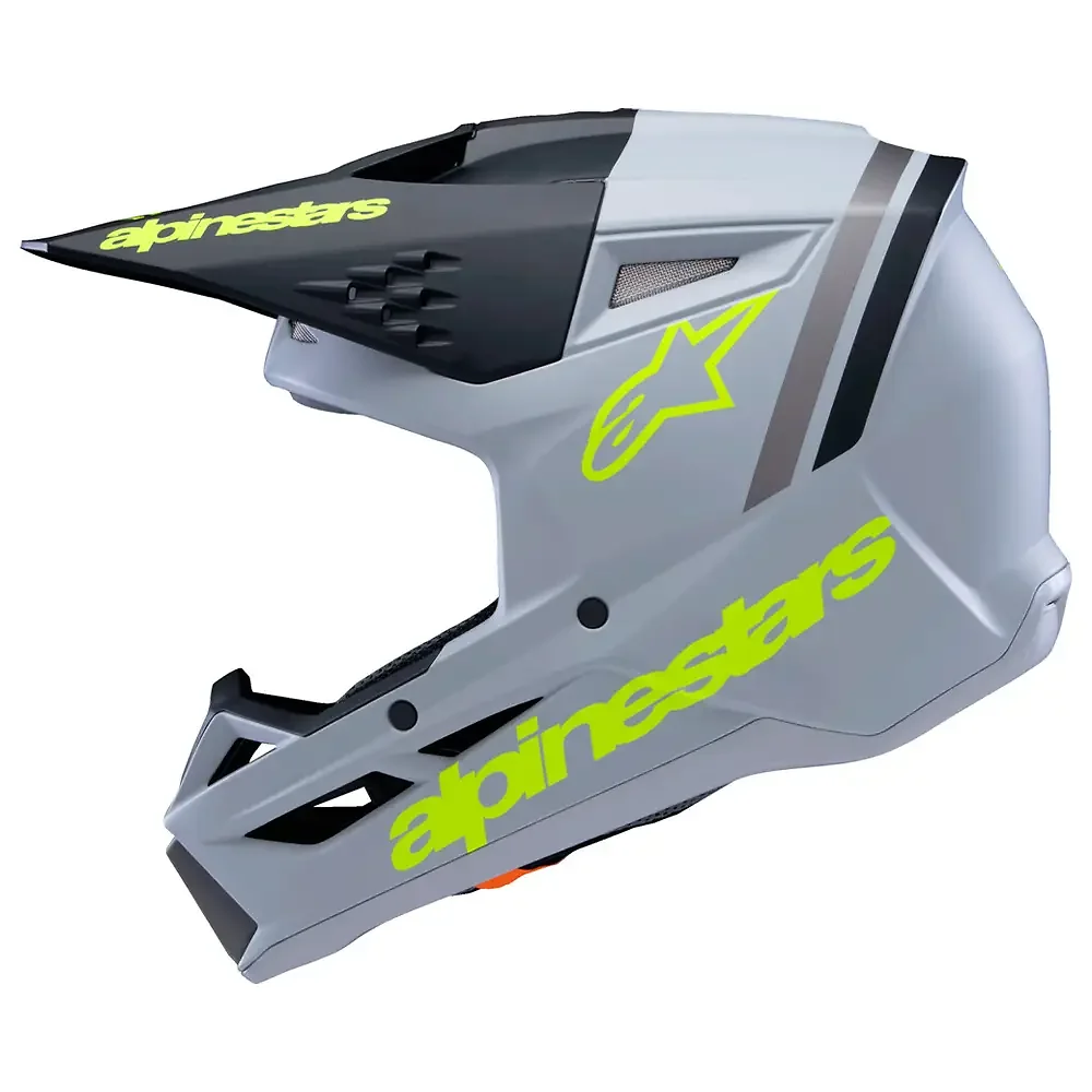 Detalle posterior y spoiler integrado del equipamiento SM3 RADIUM (NIÑOS) - Casco Alpinestars - Moto Garage Miami