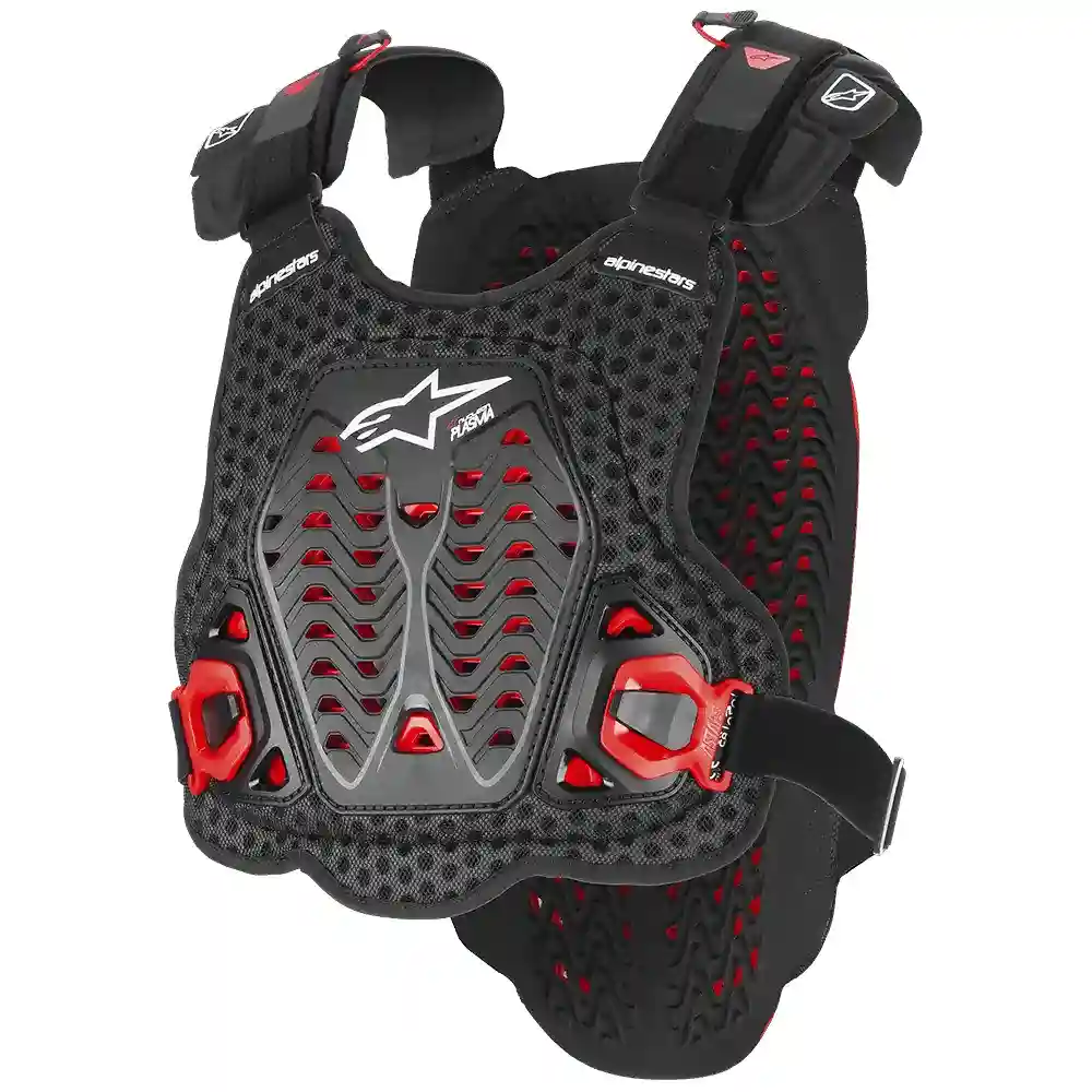Toma estructural y acabado gráfico XS/S del modelo Protector de pecho de A-5 plasma - Moto Garage Miami
