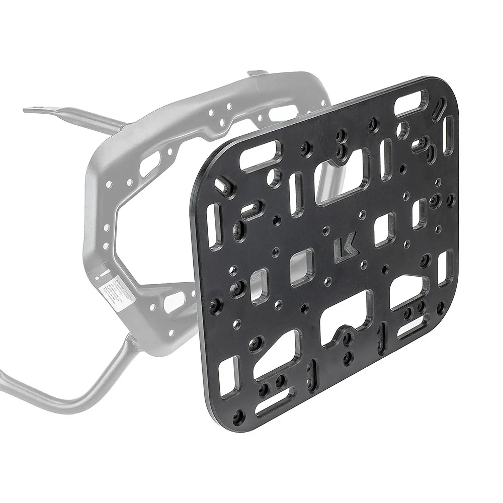 Vista frontal y diseño de calota del Plataforma OS - SW-MOTECH EVO/PRO - Moto Garage Miami