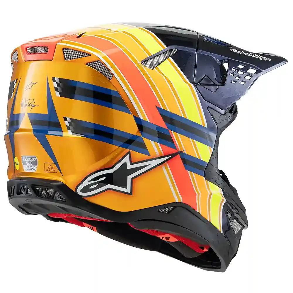 Perfil aerodinámico y sistema de ventilación del S-M10 Edición Troy Lee Designs Casco Alpinestars - Moto Garage Miami