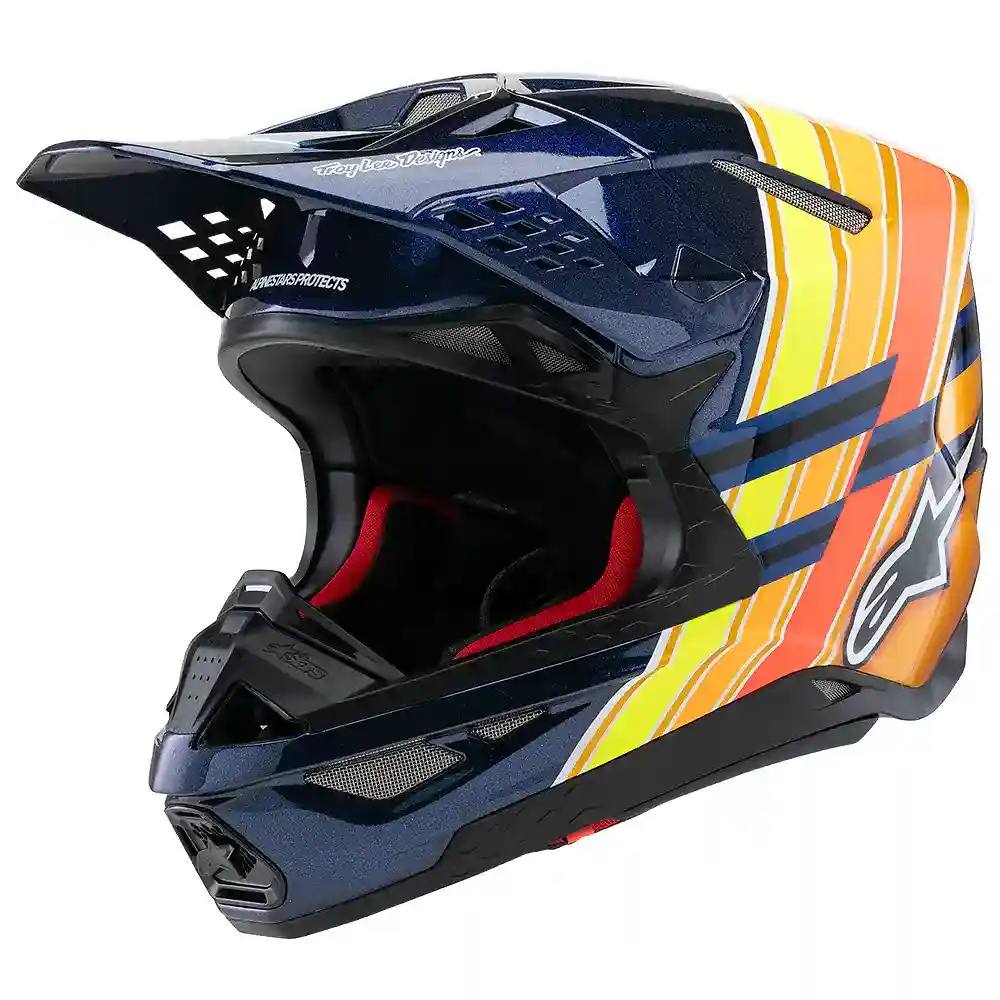 Detalle de pintura y diseño en tonalidad 2XL del S-M10 Edición Troy Lee Designs Casco - Moto Garage Miami