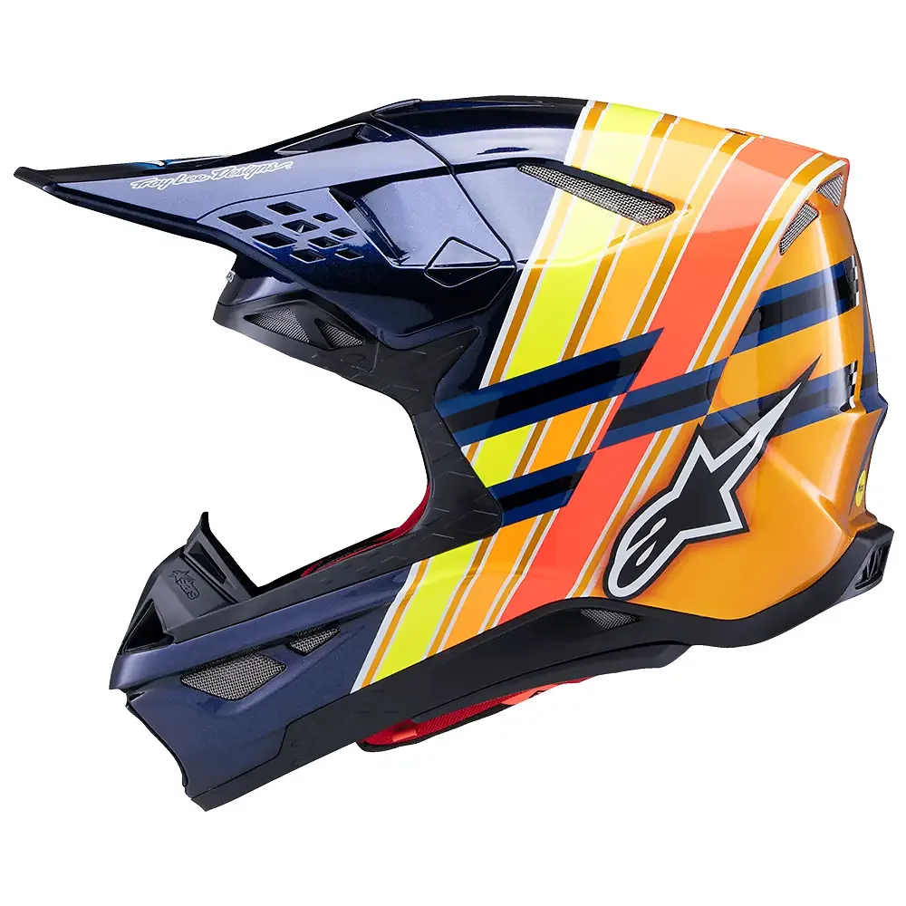 Acabados interiores y sistema de retención del modelo S-M10 Edición Troy Lee Designs Casco Alpinestars - Moto Garage Miami