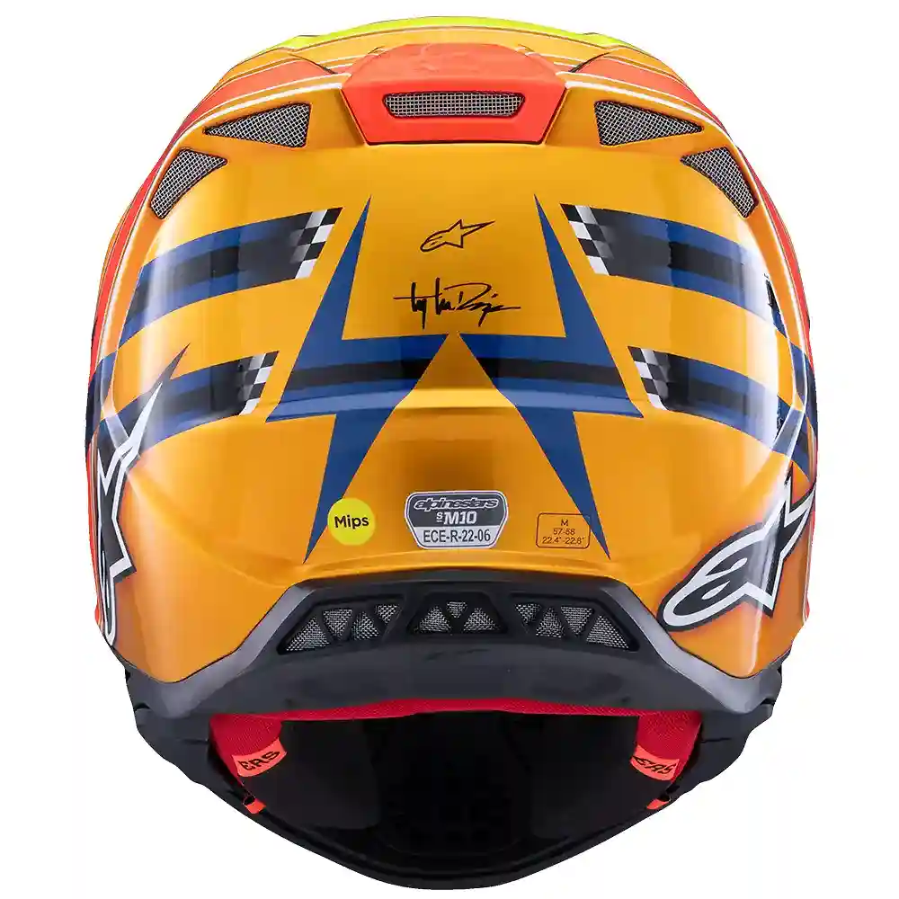 Perfil aerodinámico y sistema de ventilación del S-M10 Edición Troy Lee Designs Casco Alpinestars - Moto Garage Miami