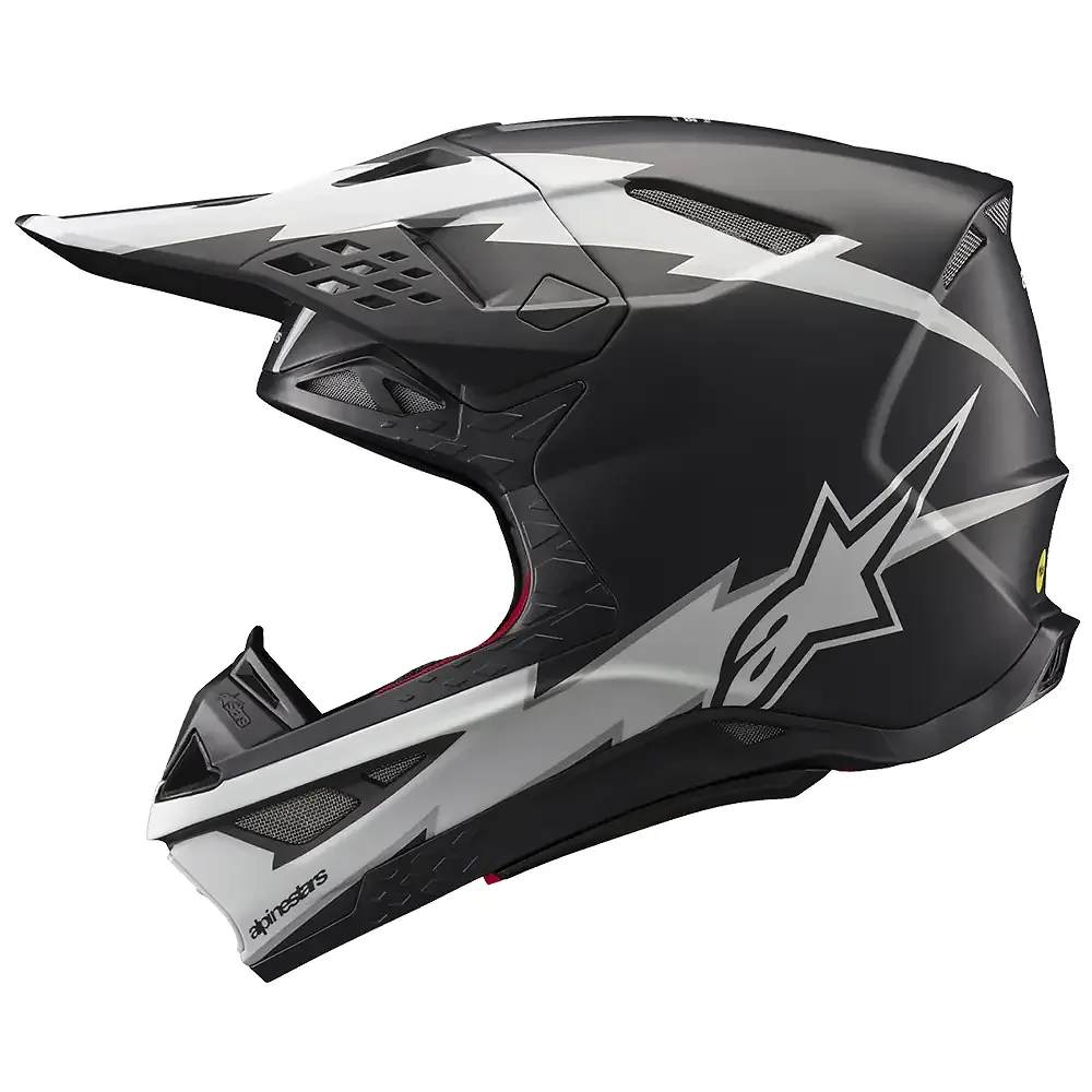Primer plano de la construcción y material del SUPERTECH M10 AMPRESS Casco Alpinestars - Moto Garage Miami