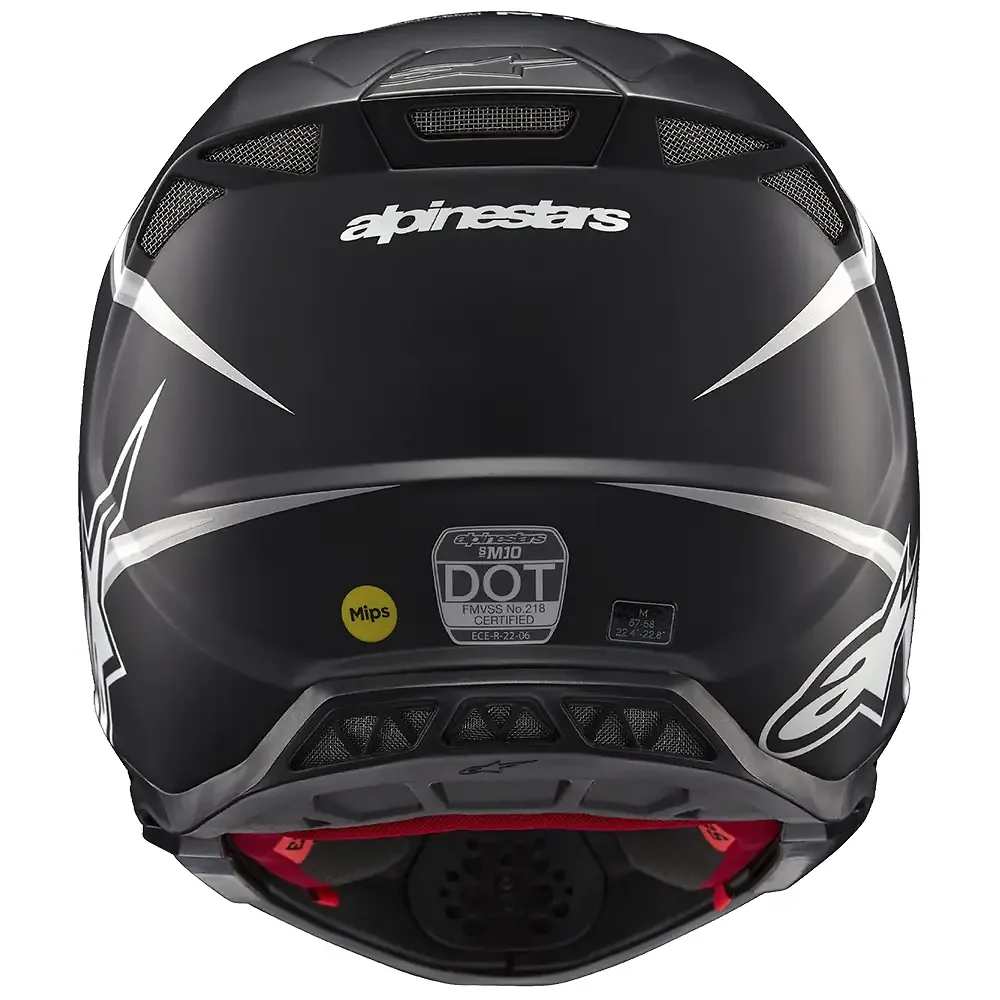 Acabados interiores y sistema de retención del modelo SUPERTECH M10 AMPRESS Casco Alpinestars - Moto Garage Miami