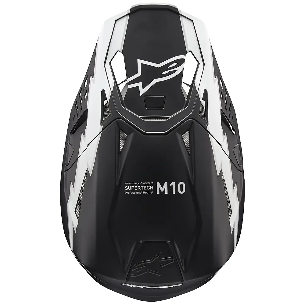 Detalle posterior y spoiler integrado del equipamiento SUPERTECH M10 AMPRESS Casco Alpinestars - Moto Garage Miami