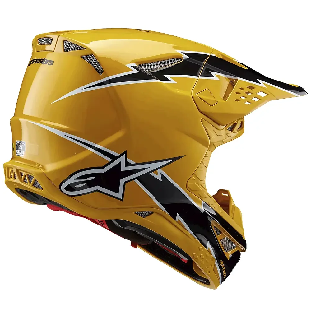 Primer plano de la construcción y material del SUPERTECH M10 AMPRESS Casco Alpinestars - Moto Garage Miami