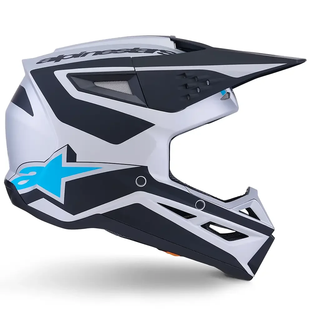 Vista frontal y diseño de calota del SM3 HEAT Casco Alpinestars - Moto Garage Miami