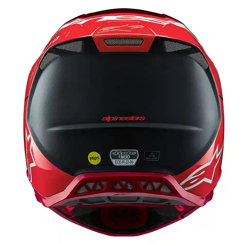 Acabados interiores y sistema de retención del modelo SUPERTECH M10 FLOOD Casco Alpinestars - Moto Garage Miami