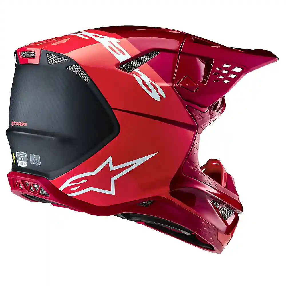 Perfil aerodinámico y sistema de ventilación del SUPERTECH M10 FLOOD Casco Alpinestars - Moto Garage Miami