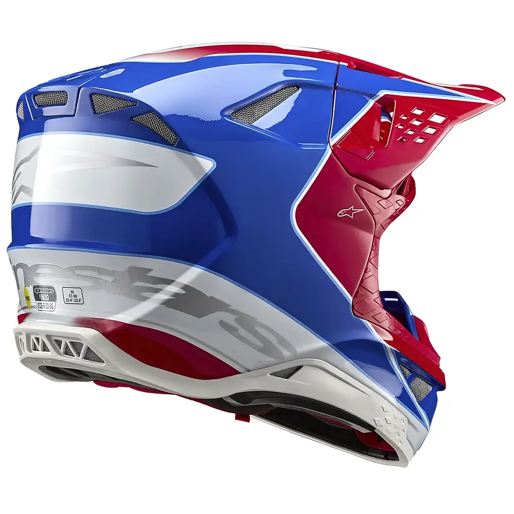 Primer plano de la construcción y material del SUPERTECH M10 AEON Casco Alpinestars - Moto Garage Miami