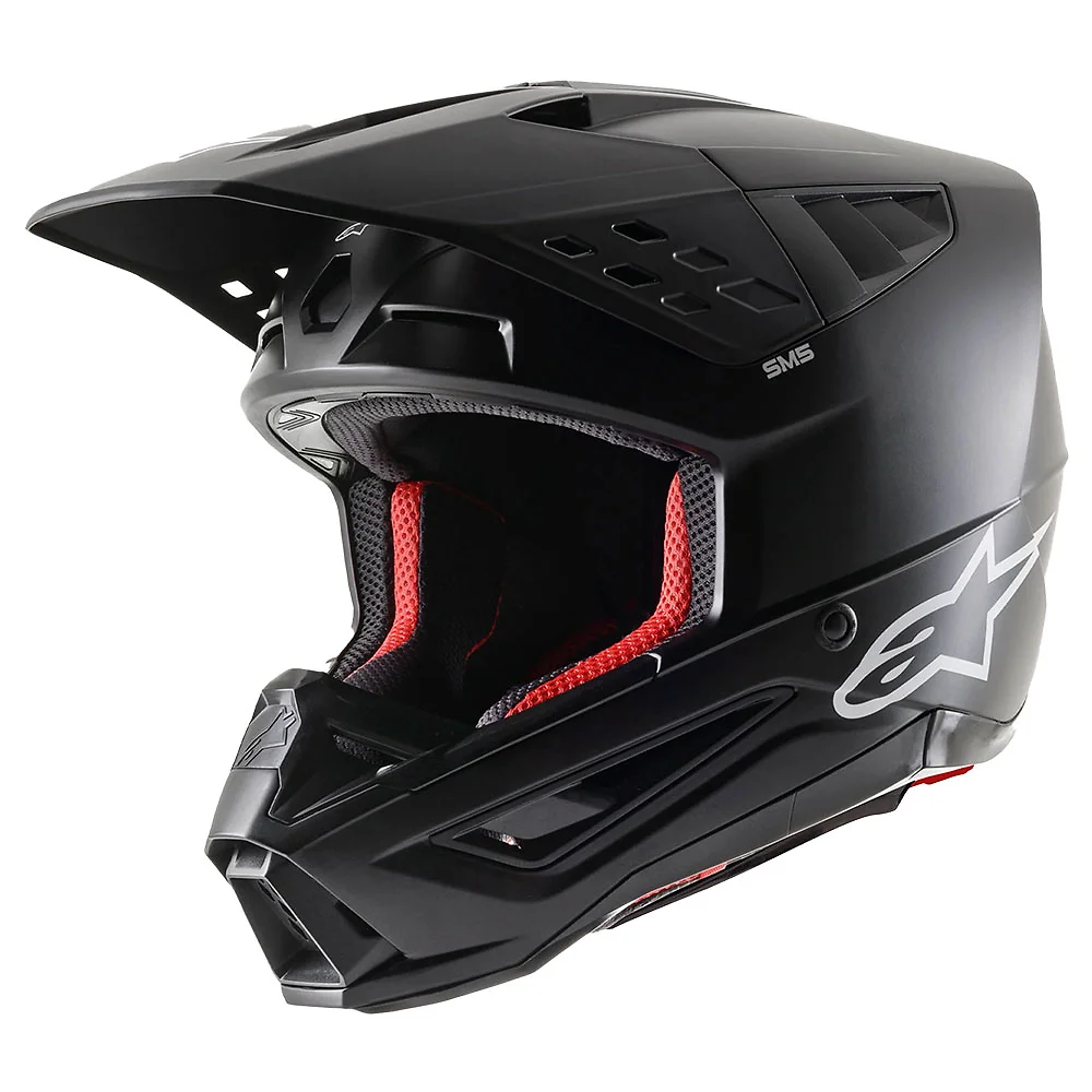 Detalle de pintura y diseño en tonalidad Negro Mate, 2XL del SM5 Sólido Casco - Moto Garage Miami