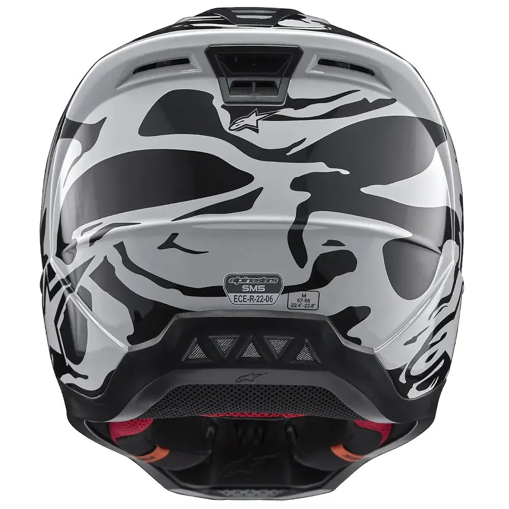 Perfil aerodinámico y sistema de ventilación del SM5 MINERAL Gris Frío/Gris Oscuro Brillante Casco Alpinestars - Moto Garage Miami