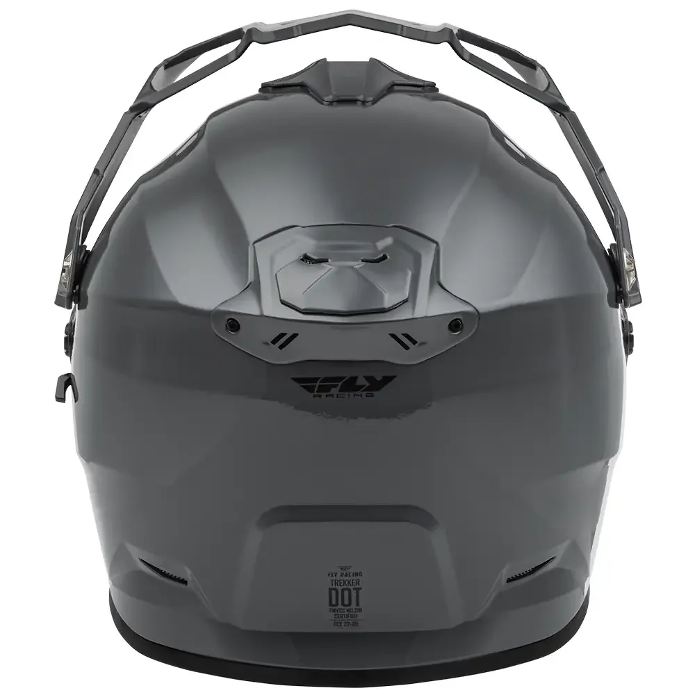 Primer plano de la construcción y material del TREKKER Sólido Casco Fly Racing - Moto Garage Miami