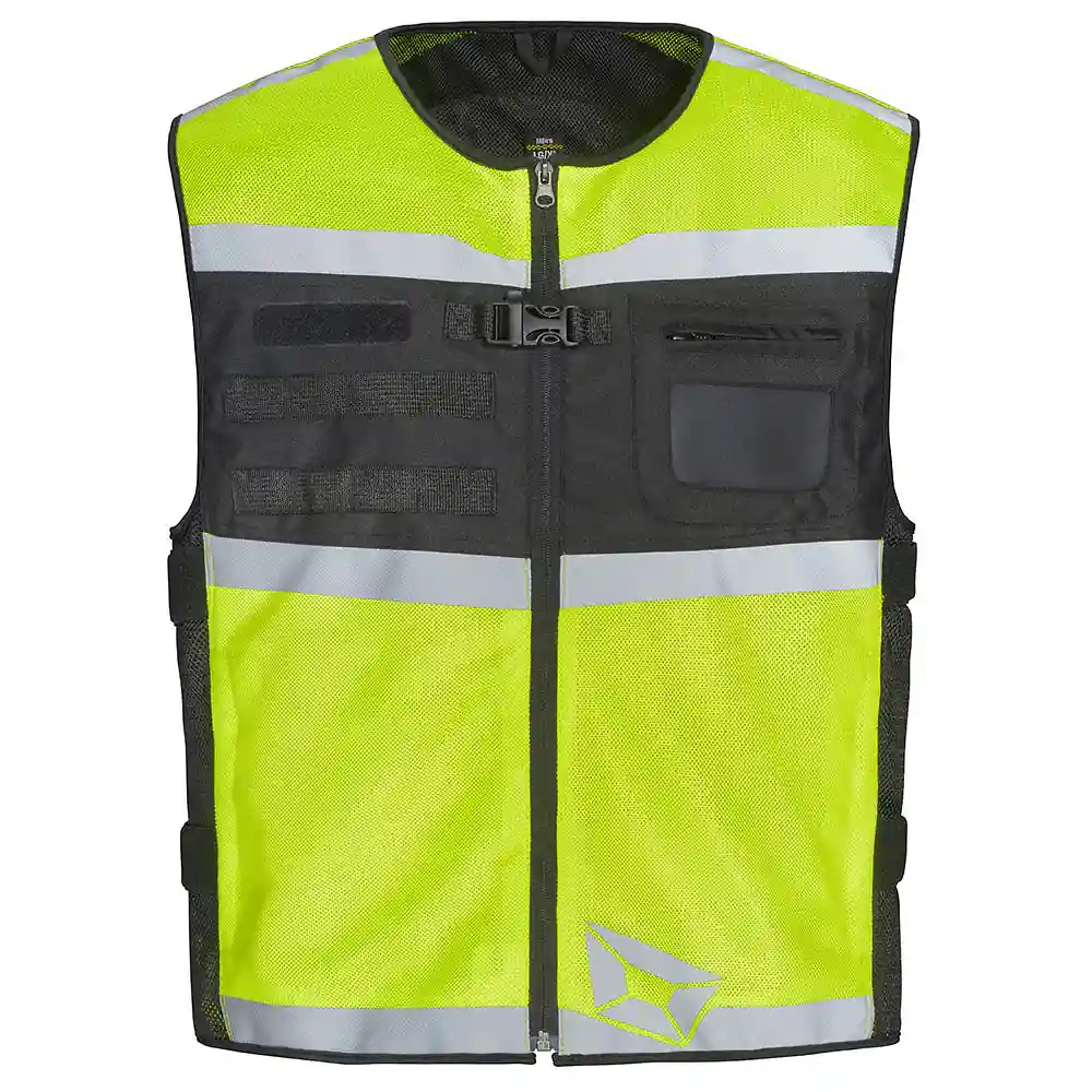 Toma estructural y acabado gráfico SMALL/MEDIUM del modelo HI-VIZ Chaleco - Moto Garage Miami