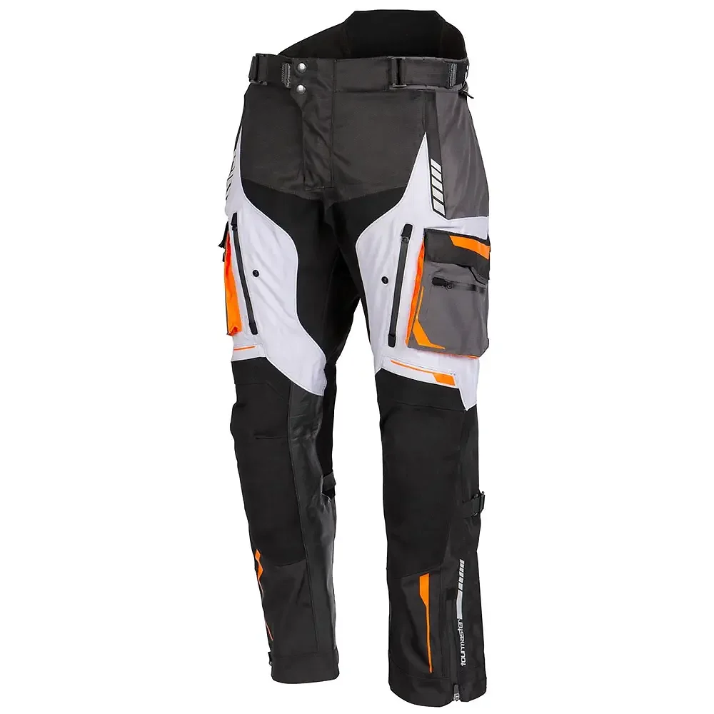 Vista frontal y diseño de calota del Pant Tourmaster HIGHLANDER - Moto Garage Miami