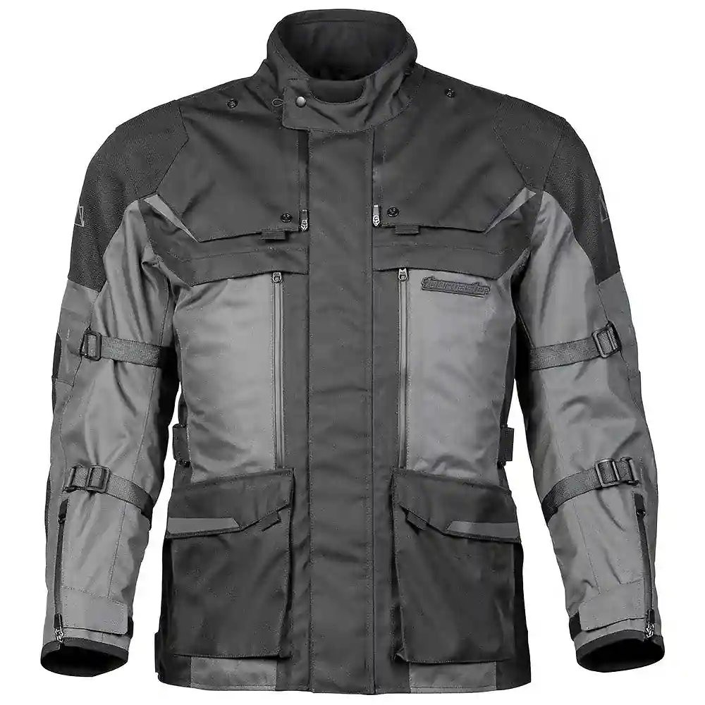 Materiales y estética visual de la versión Negro/Gris, 3XL del MARINER LAMINATE ADV Chaqueta - Moto Garage Miami