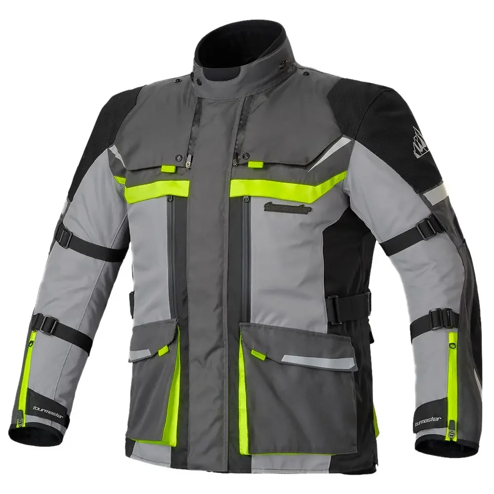 Materiales y estética visual de la versión Negro, 2XL del MARINER LAMINATE ADV Chaqueta - Moto Garage Miami