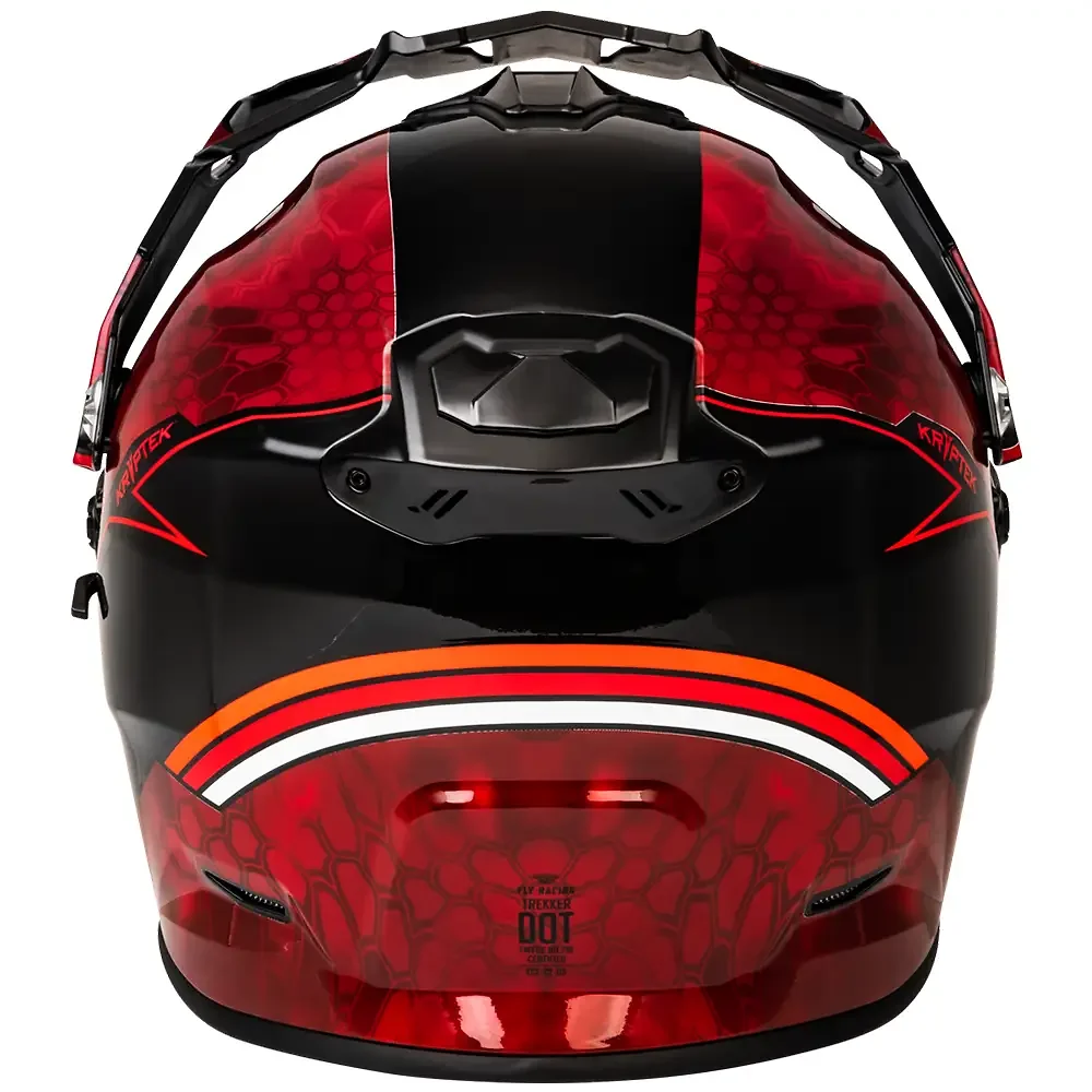 Primer plano de la construcción y material del TREKKER KRYPTEK CONCEAL Casco Fly Racing - Moto Garage Miami