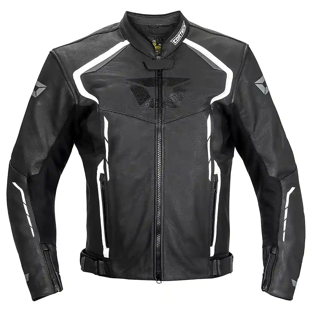 Toma estructural y acabado gráfico Negro/Blanco, 3XL del modelo CHICANE Chaqueta - Moto Garage Miami